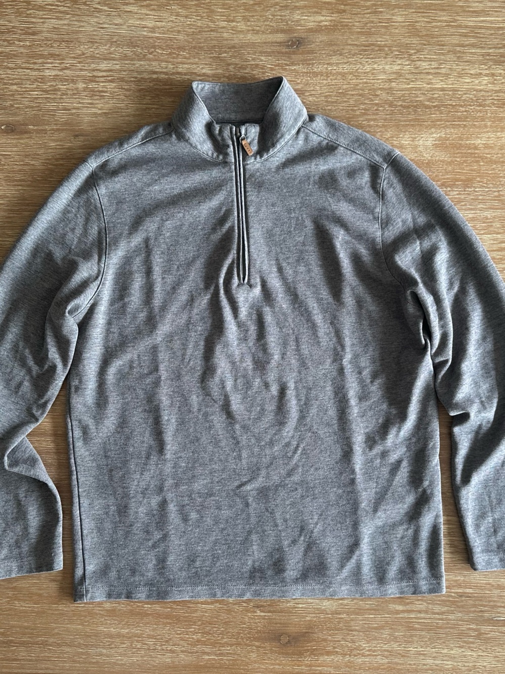 Mizzen+Main Men's Gray Quarter-Zip Performance Pullover Size Small